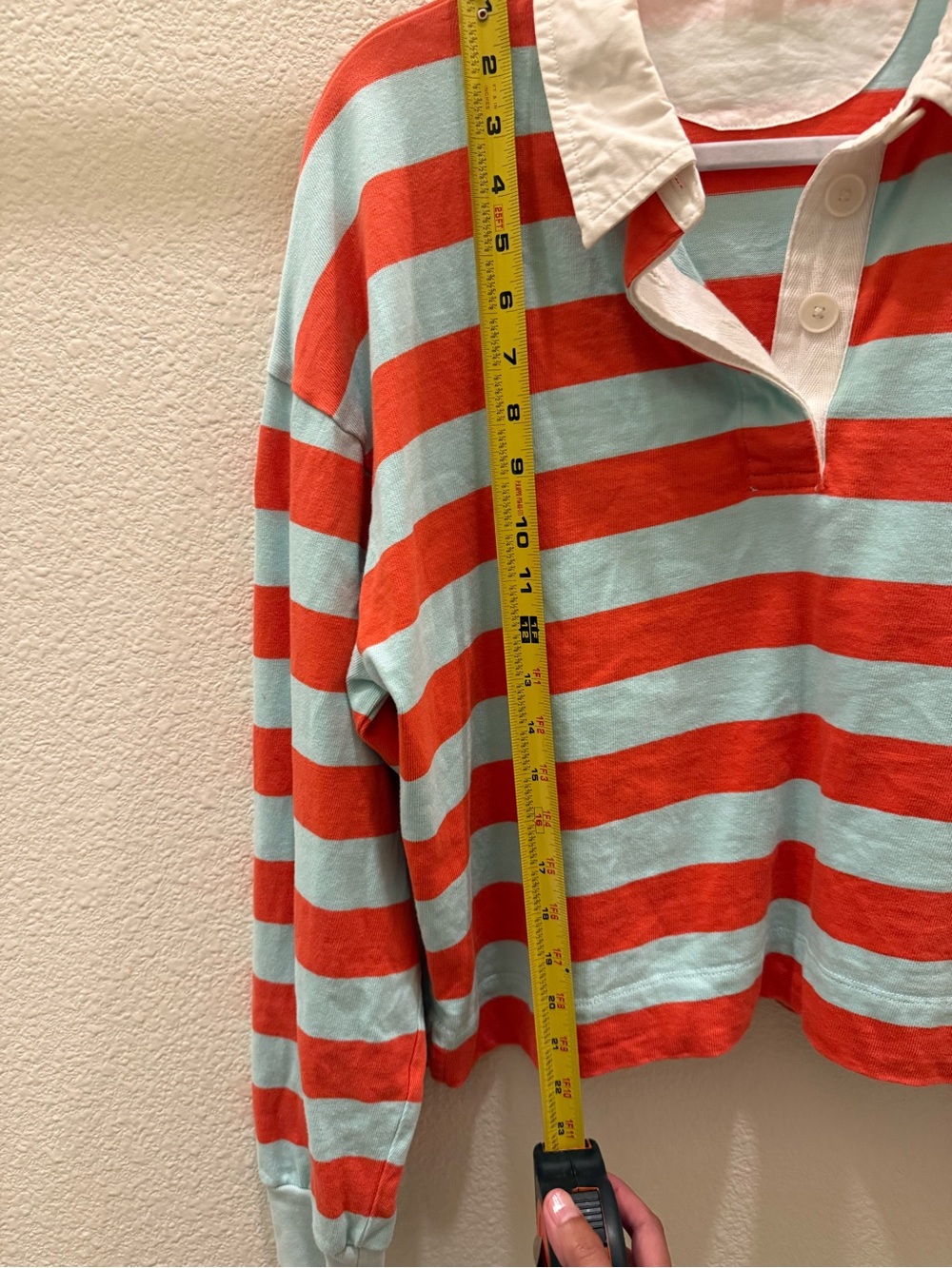 GAP Striped Top in Orange, Light Blue & Cream - Picture 5 of 6